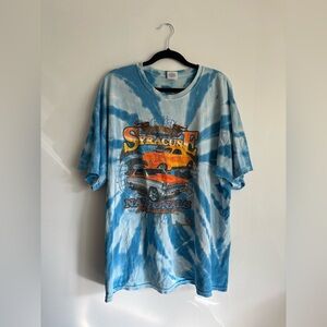 Blue Gildan Tie-Dye Graphic T-Shirt men’s vintage Daytona racing XL